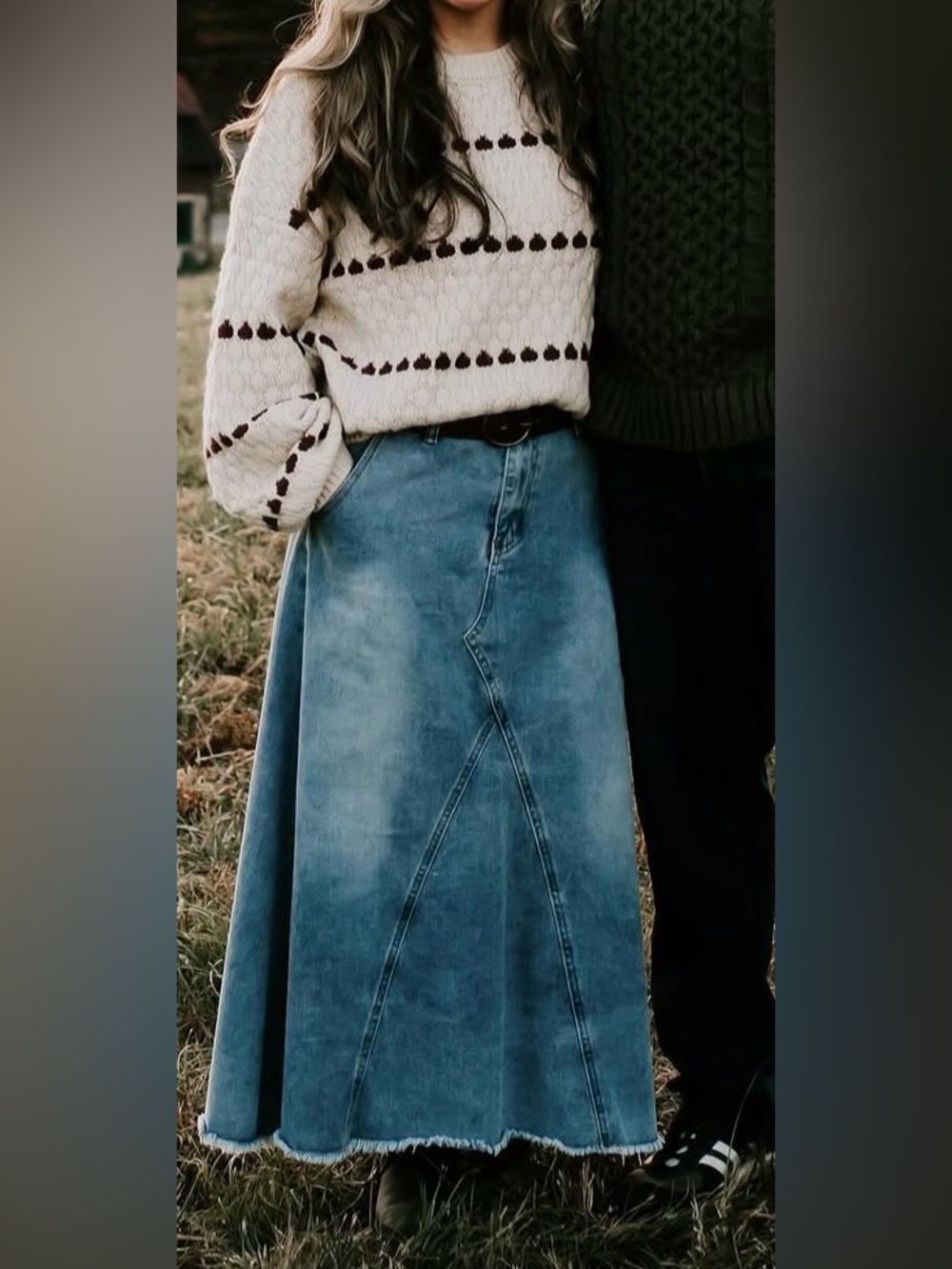Gorgeous Jean Skirt! Large but medium sized can fit comfortably also!